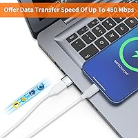 Vista 3 de JXMOX USB to USB C Adapter 4-Pack,USB C Female to A Male Charger Type C Converter for Apple Watch Ultra iWatch 8 SE,iPhone 16 15 14 13 12 11 Plus