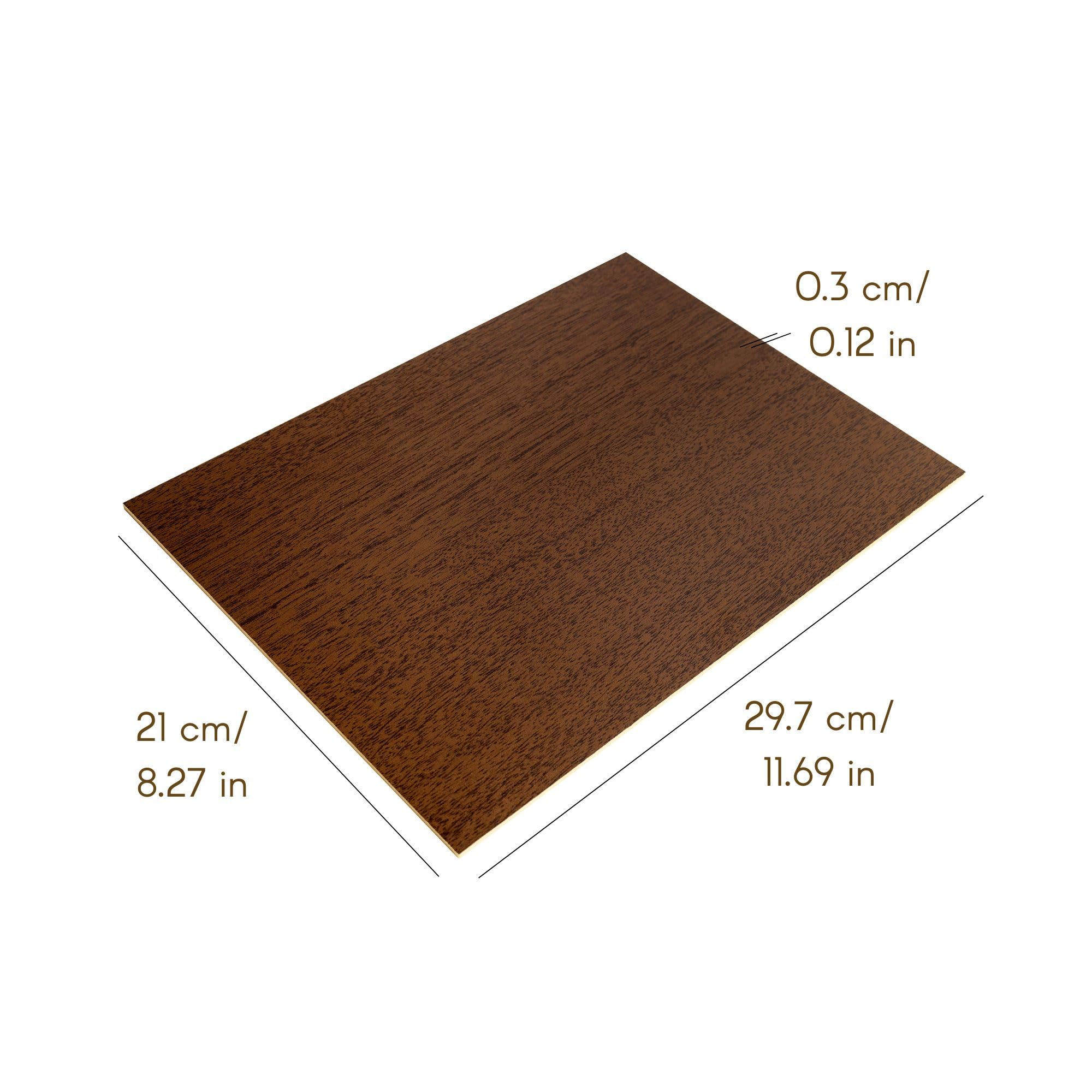 Creative Deco 10 x A4 MDF Board Sheet Brown, Deep Brown, 10 x (A4 - 3 mm) - Image 4