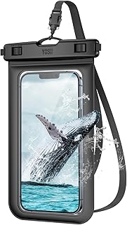 YOSH Pochette Étanche Smartphone, IPX8 Pochette Etanche pour iPhone 17 16 15 14 13 12 11 Pro Max Samsung S24 S23 S22 Ultra A15 A55 Xiaomi Redmi, Protection Telephone Eau Jusqu'à 7,0 Pouces, Noir