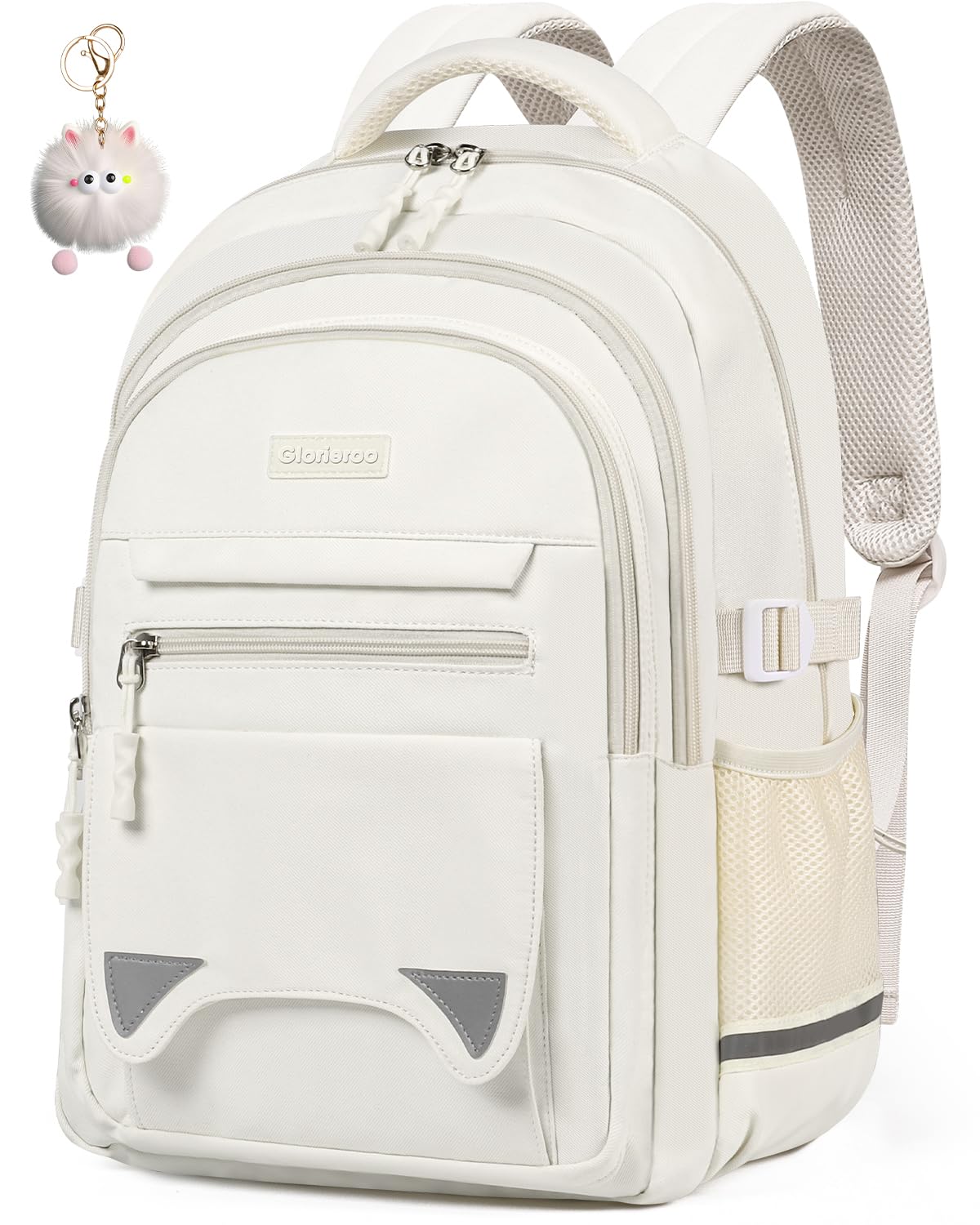 Elegant Backpack ホワイト S Kids Backpack for Girls - High School College Backpack for Teen