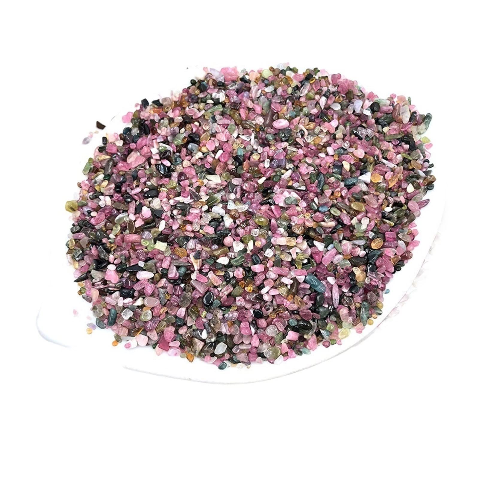 50 g Packung Natürliche Bunte Turmalin-Kristalle Chips Kies Quarz Stein Aquarium Home Room Dekoration DIY Home Sammlungen