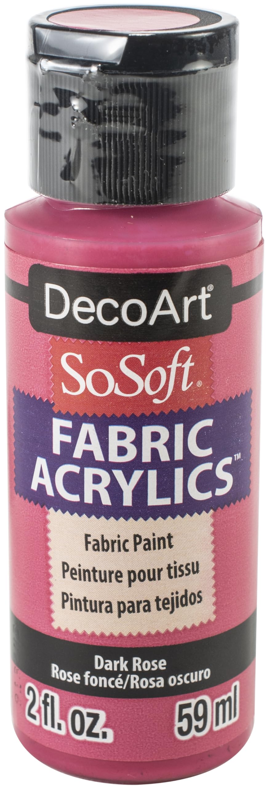 Decoart Dark Rose Deco Art Sosoft Fabric Paint One Size