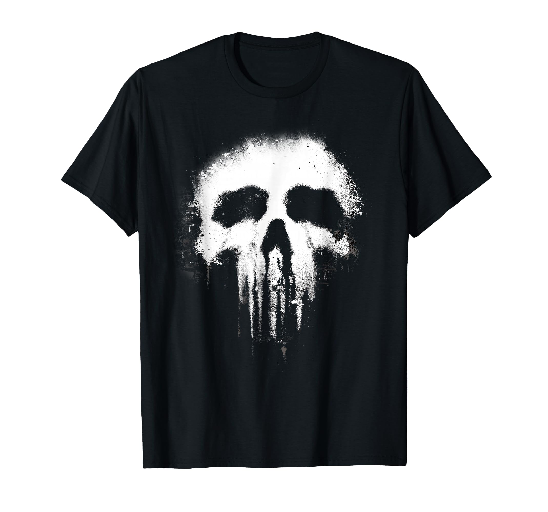 The Punisher Scary Grungy Skull Logo Graphic T-Shirt