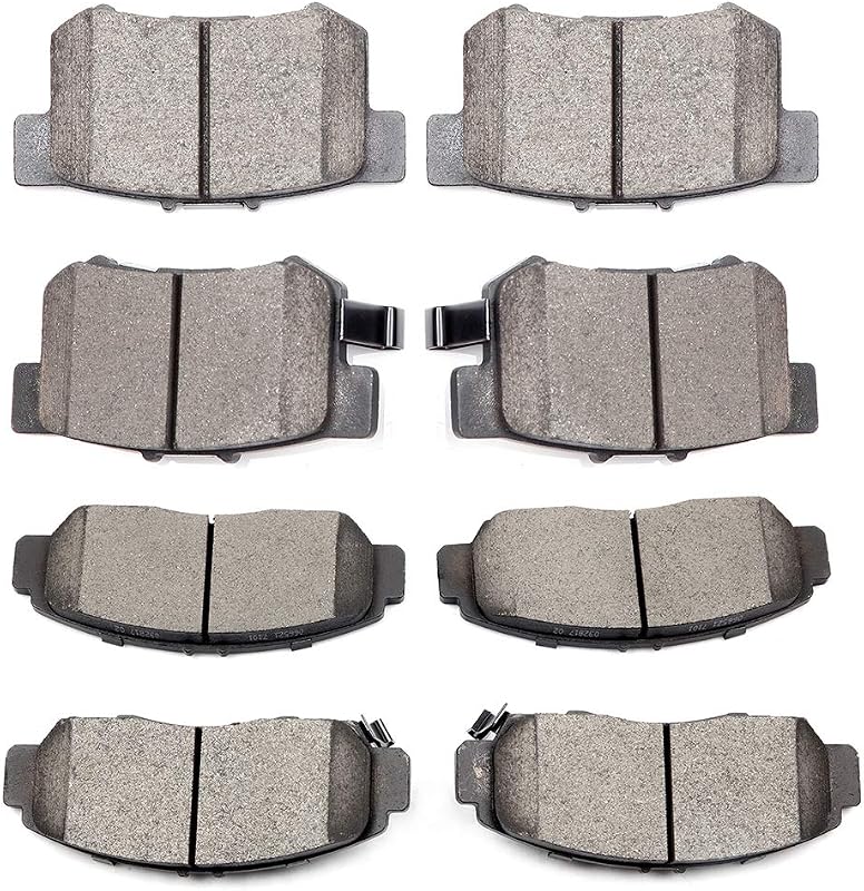 Pastilhas de freio cerâmicas dianteiras SCITOO para Acura TSX e Honda Accord V6 – Jogo com 8 unidades