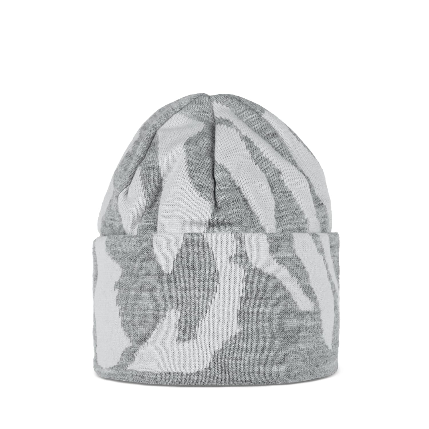 Buff Knitted Beanies Grey Adult Unisex One Size