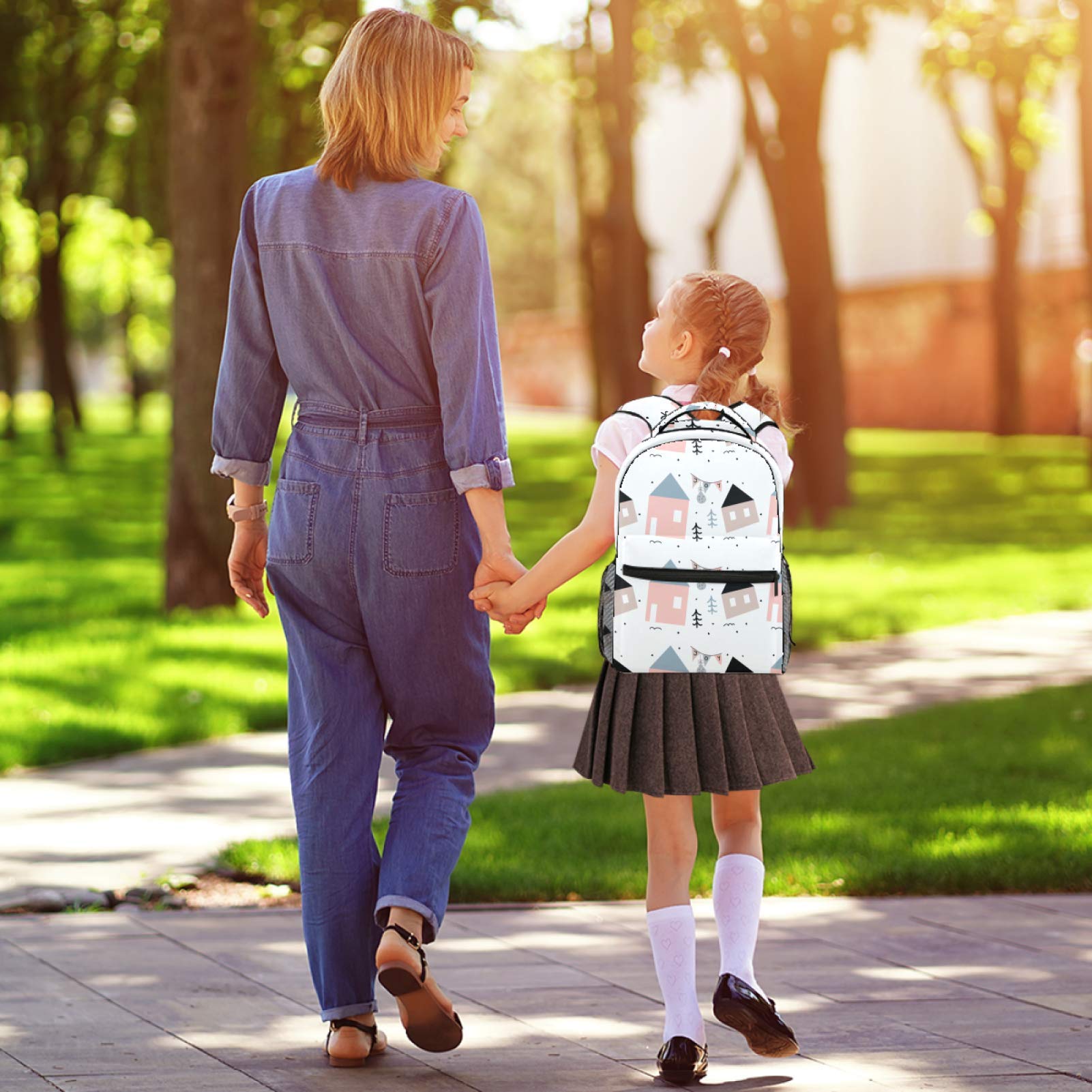 LAZEN Zaino leggero Zaino per scuola universitaria Zaino per laptop per adulti e bambini Zaino casual Icona Polizia