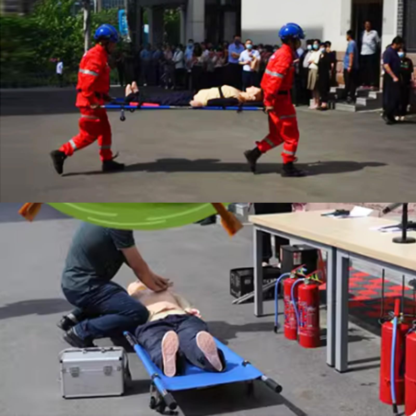 Civière Médicale Pliante, Brancard Portative en Acier Inoxydable, Bleue d'urgence Brancard, Panneau de Transfert du Patient Polyvalente, pour Le Sauvetage en Cas D'accident