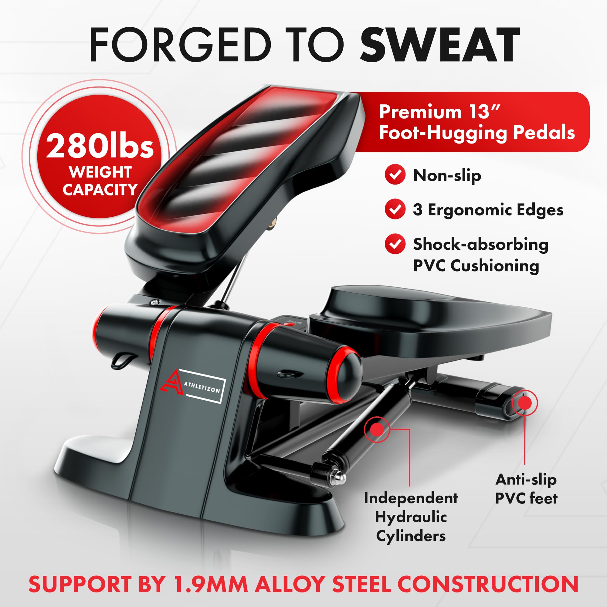 Stepper con fasce di resistenza per esercizi a casa, saliscale e stepper con fasce di resistenza per allenamento completo del corpo
