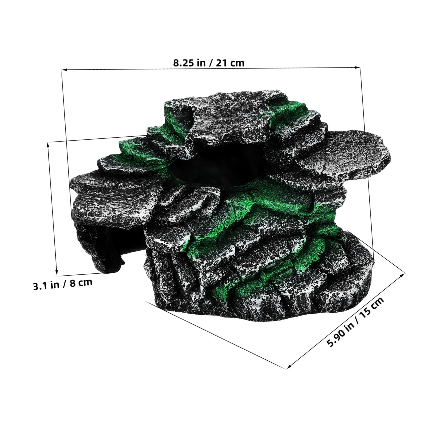 Hohopeti Aquatic Turtle Basking Platform Reptile Resin Rock Decorations for Tank Aquarium
