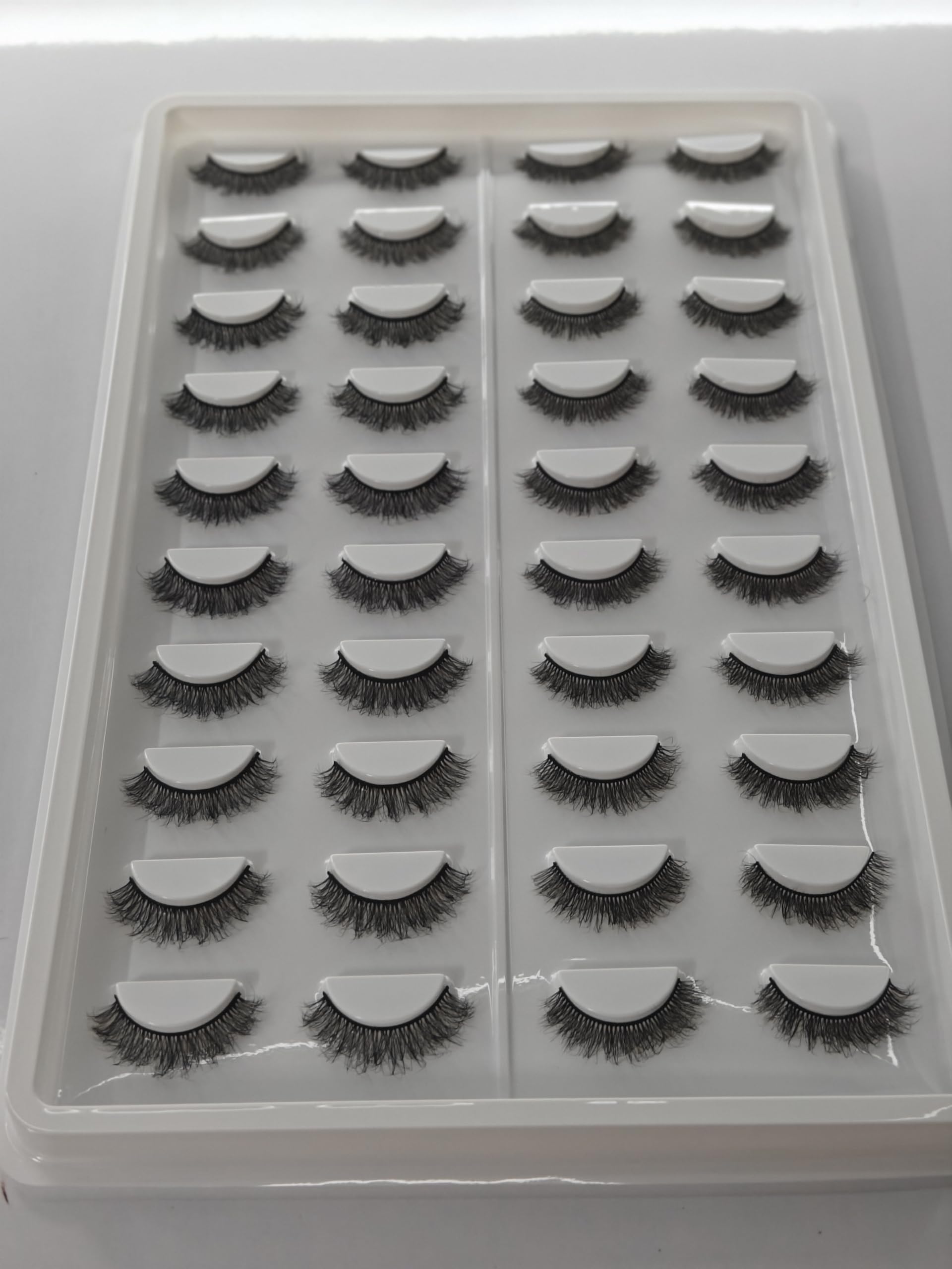 (Angel) Professional Eyelashes Set, lightweight, Non irritating,Natural Looking, Reusable, 20 Pairs Set + 2 Eyeglitter free-image-46