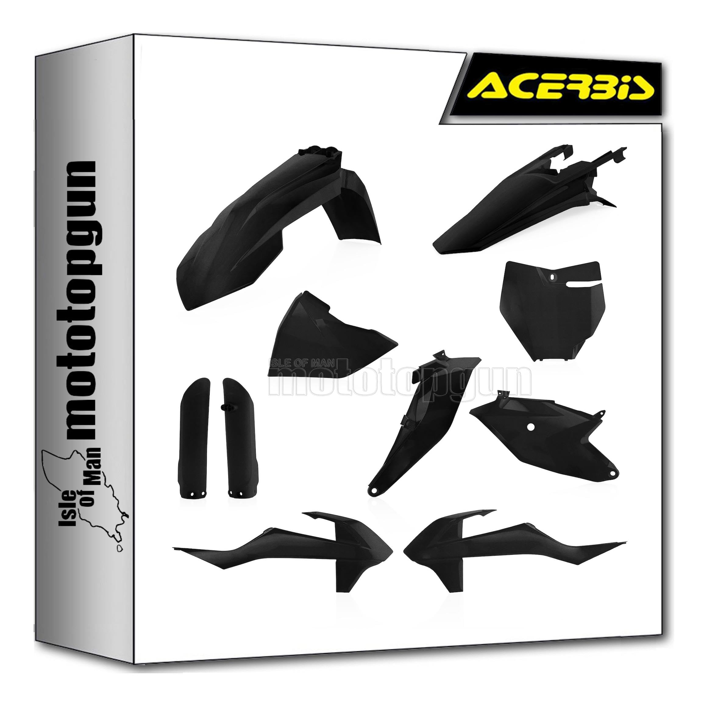 acerbis 0022933.092 kit completo plastiche nero metal compatibile con ktm sx 85 2018 2019 2020 2021 2022 mototopgun