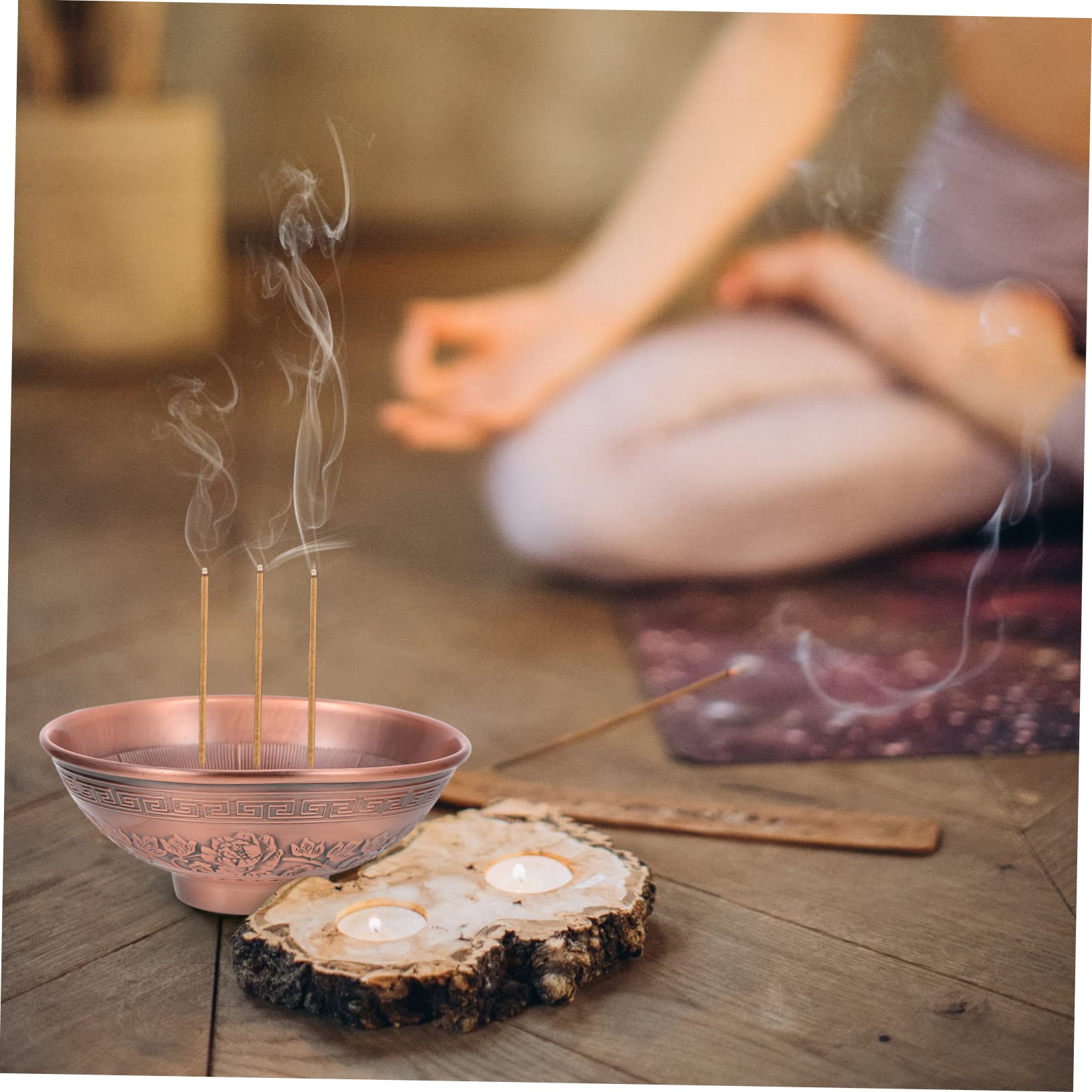 DECHOUS 3 Stück Kupfer-räuchergefäß Und Im Alten Buddhistischen Stil Heimschmuck Für Das Wohnzimmer