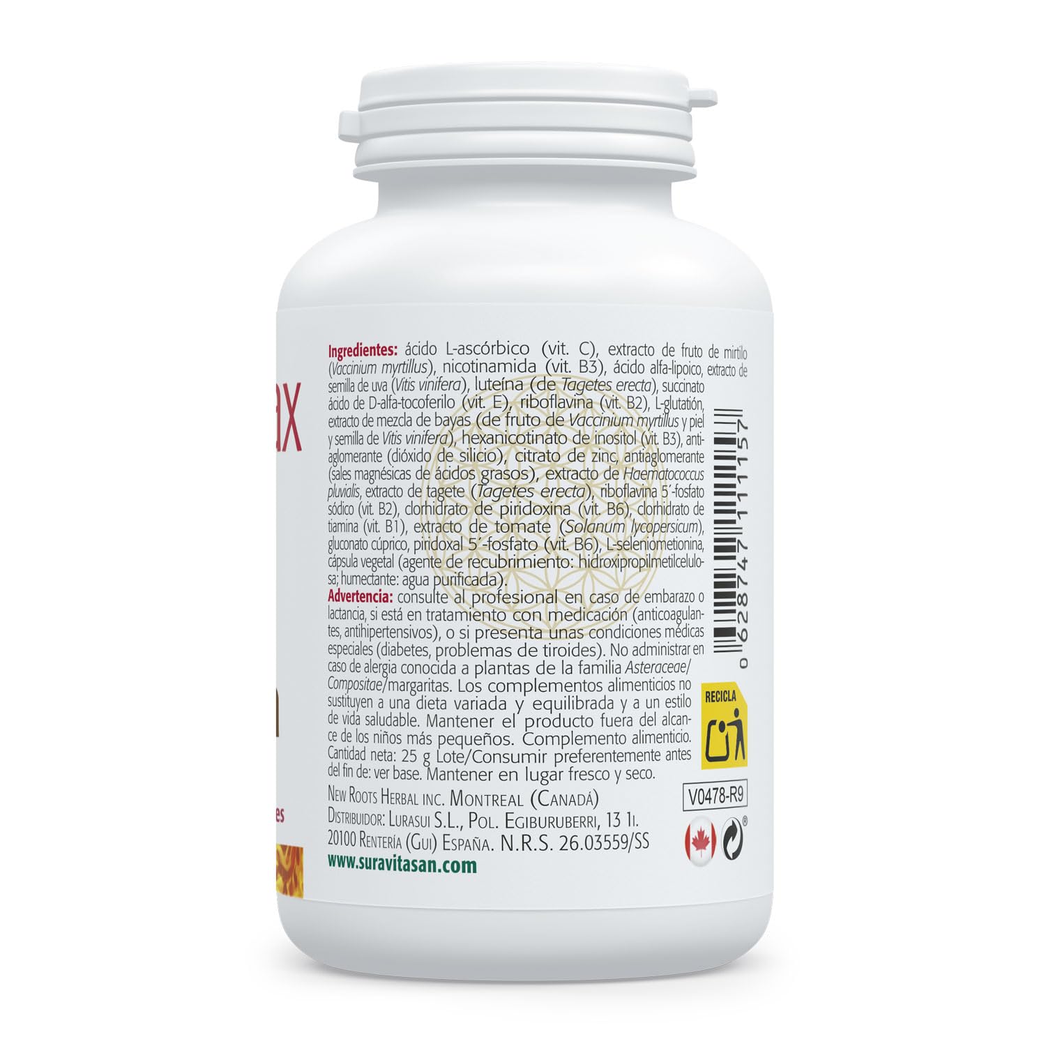 SURA VITASAN VisionaMax 30 Cápsulas Complejo Ocular Avanzado