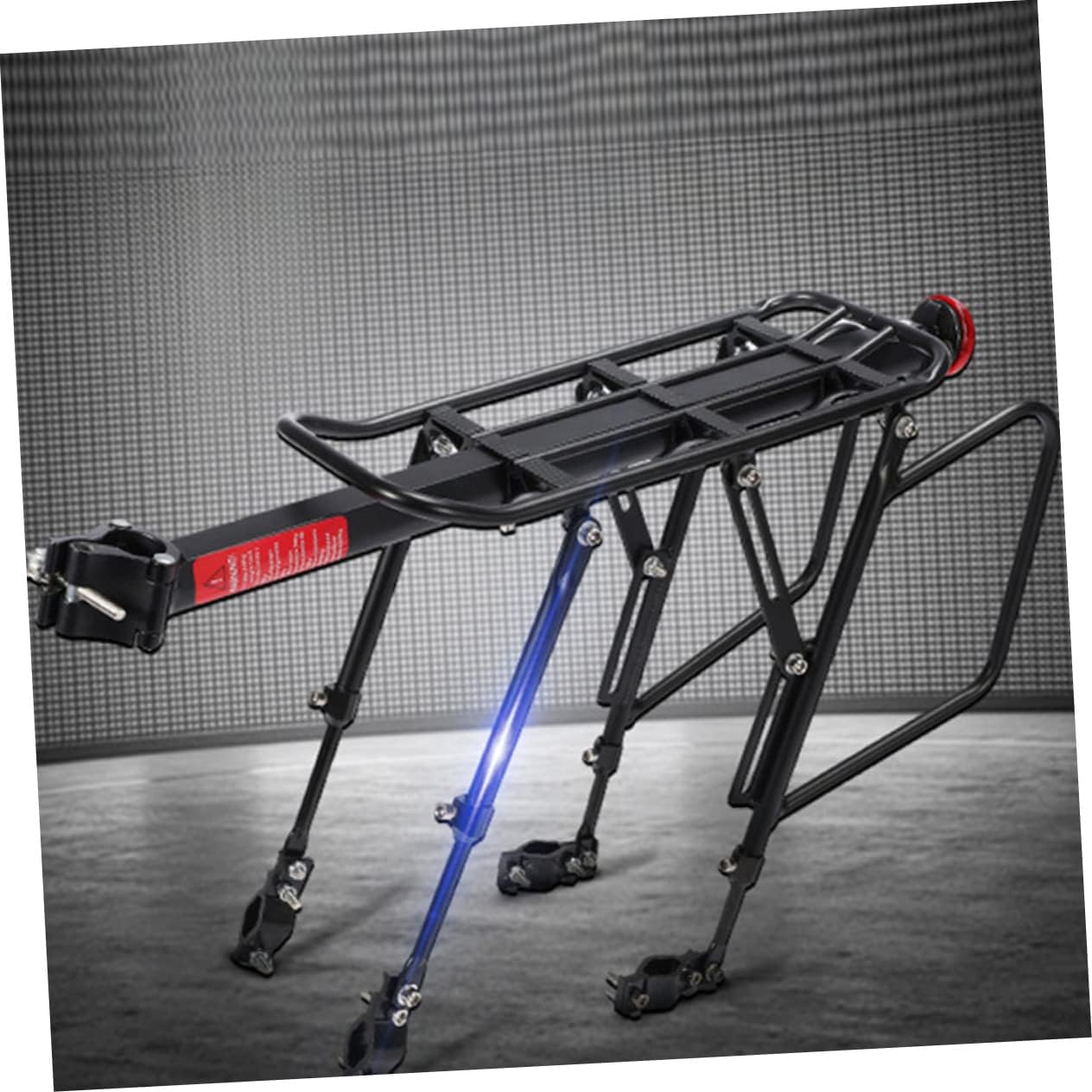 HANABASS Quick Release Lightweight Aluminum Alloy Rear Shelf Rack for Mountain and Road Bikes Luggage Carrier with Reflective Lights for Safe Night Riding