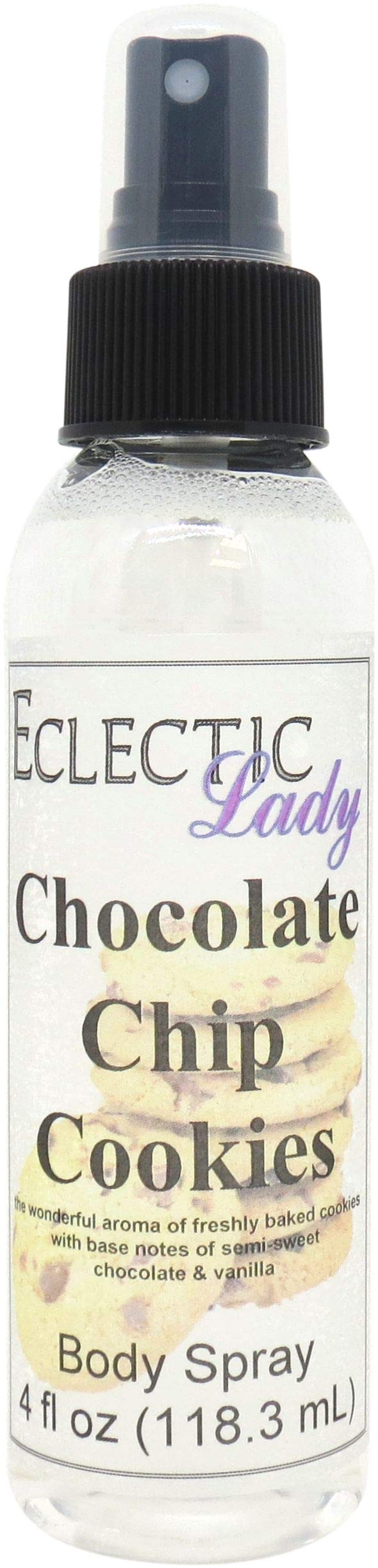 Eclectic Lady Chocolate Chip Cookies Body Spray, Double Strength, 4 ounces, Body Mist for Women with Clean, Light & Gentle Fragrance, Cologne with Soft, Subtle Aroma For Daily Use