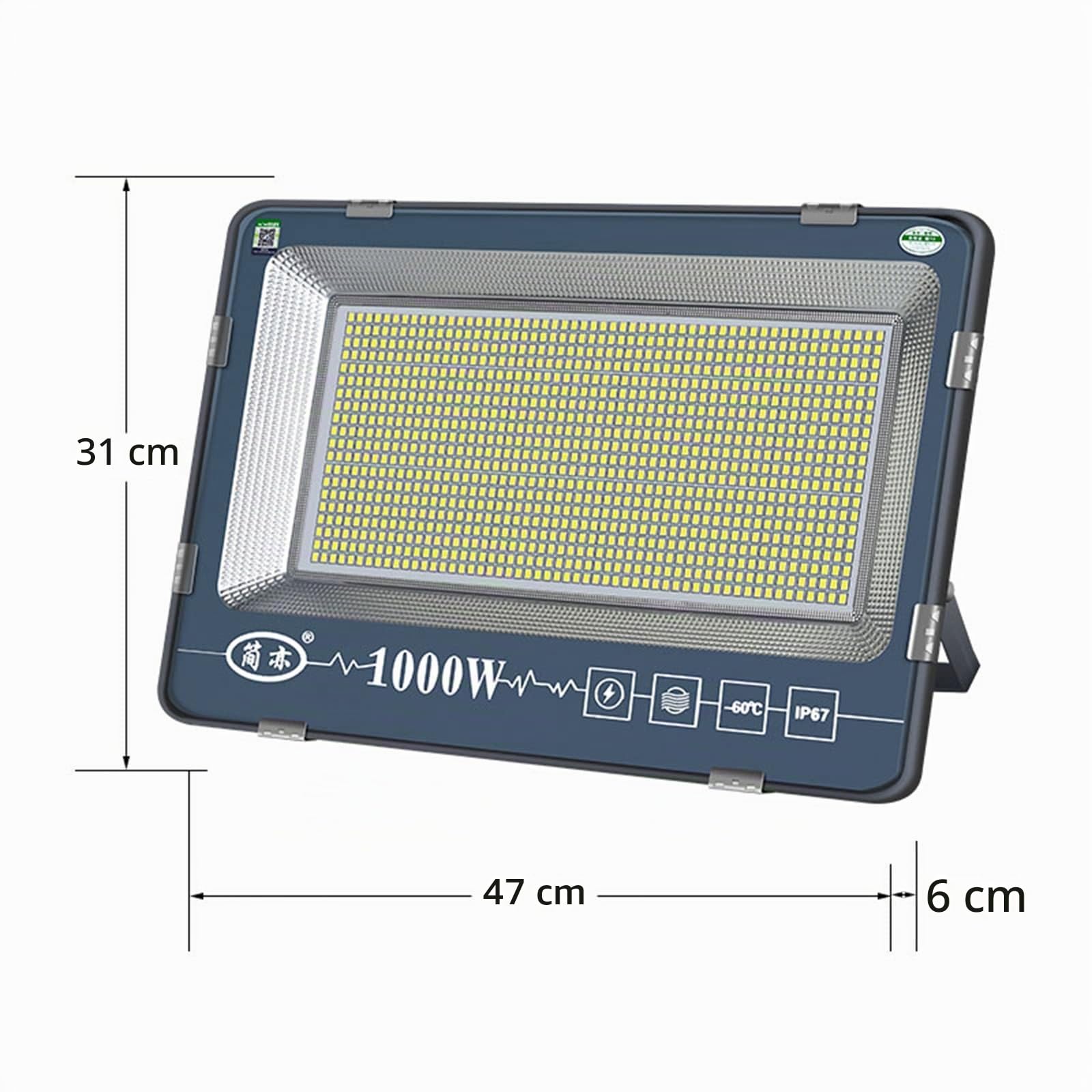 Projecteur LED Exterieur 600W 1000W,Lumières D'inondation Lumière Blanche Positive 6500K,4000lm-40000lm,Spot LED 220V IP67 étanche Super Lumineux, 1000W