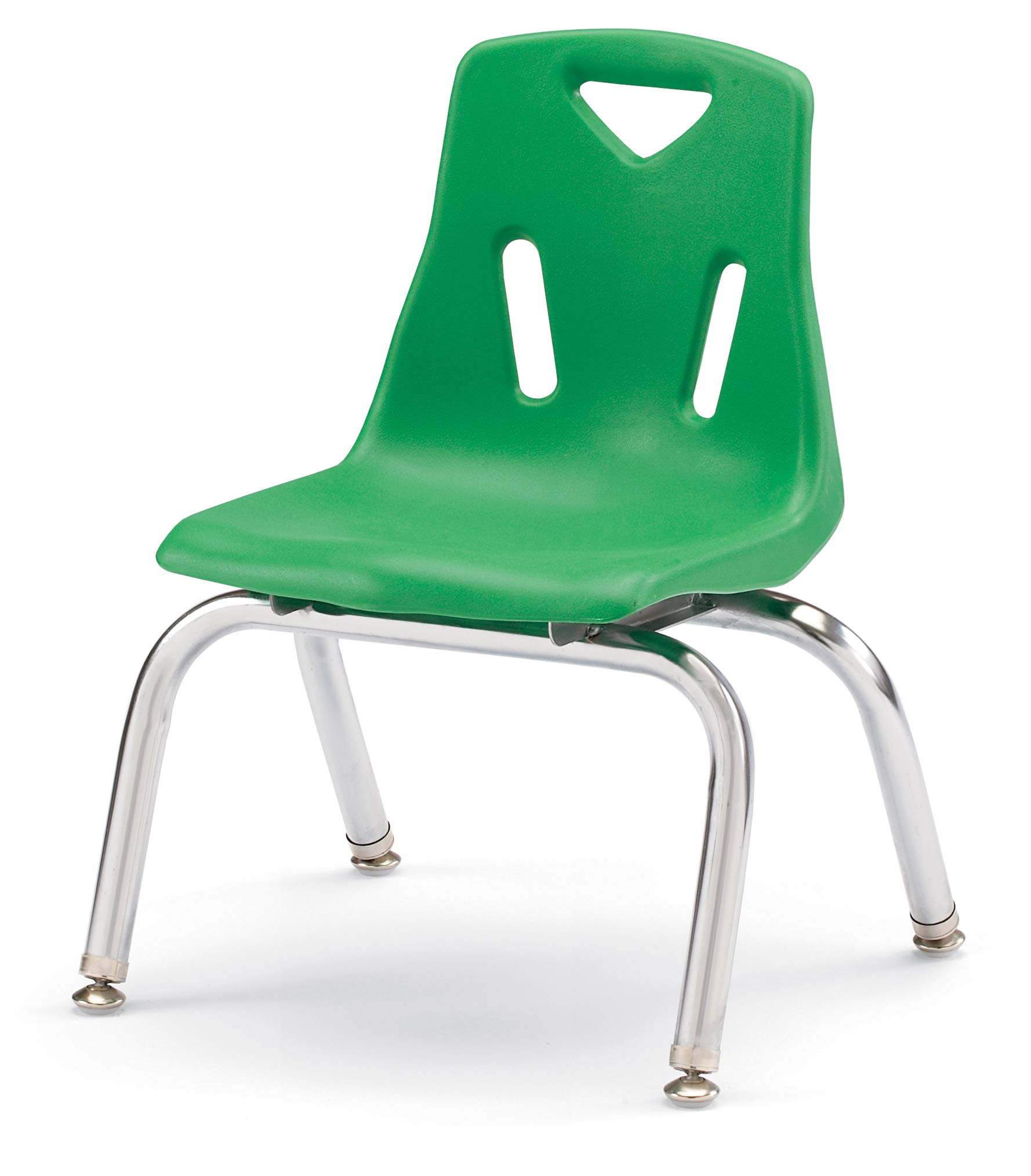 Berries Jonti-Craft 8140JC1119 Stacking Chair with Chrome-Plated Legs, 10" Height, Green