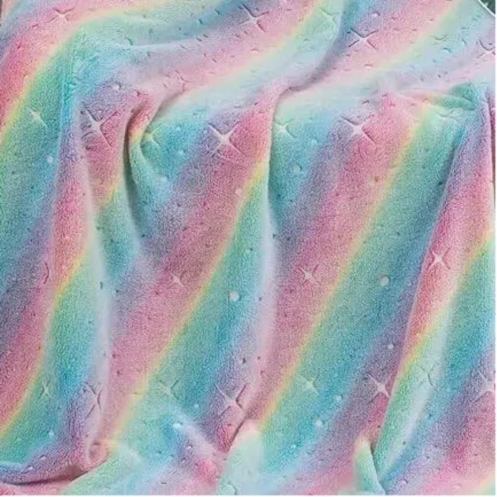 Cnyvbed Star Kids Throw Blanket Glow In The Dark-Cute Pink Bow Gifts For 2 3 4 5 6 7 8 9 10 Years Old Girls Boys Teens 50x60