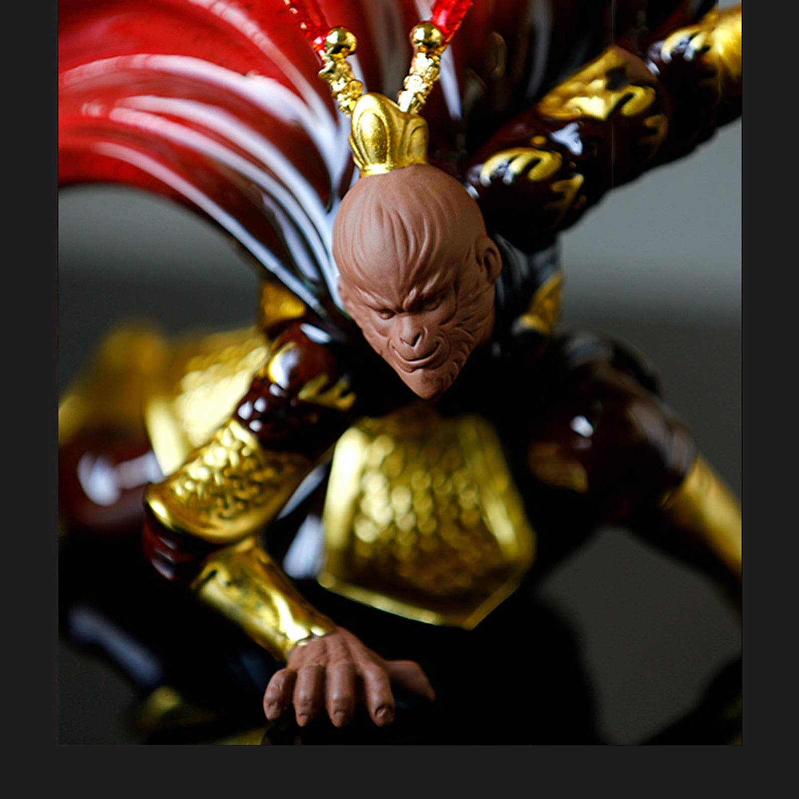 Sun Wukong Statue Decoration Figurka statua zwierząt ozdoby Qitian Dasheng Słońce Wukong Monkey King Buddhas Statua rzeźba rzemiosła dekoracje domowe Figurka Monkey King.