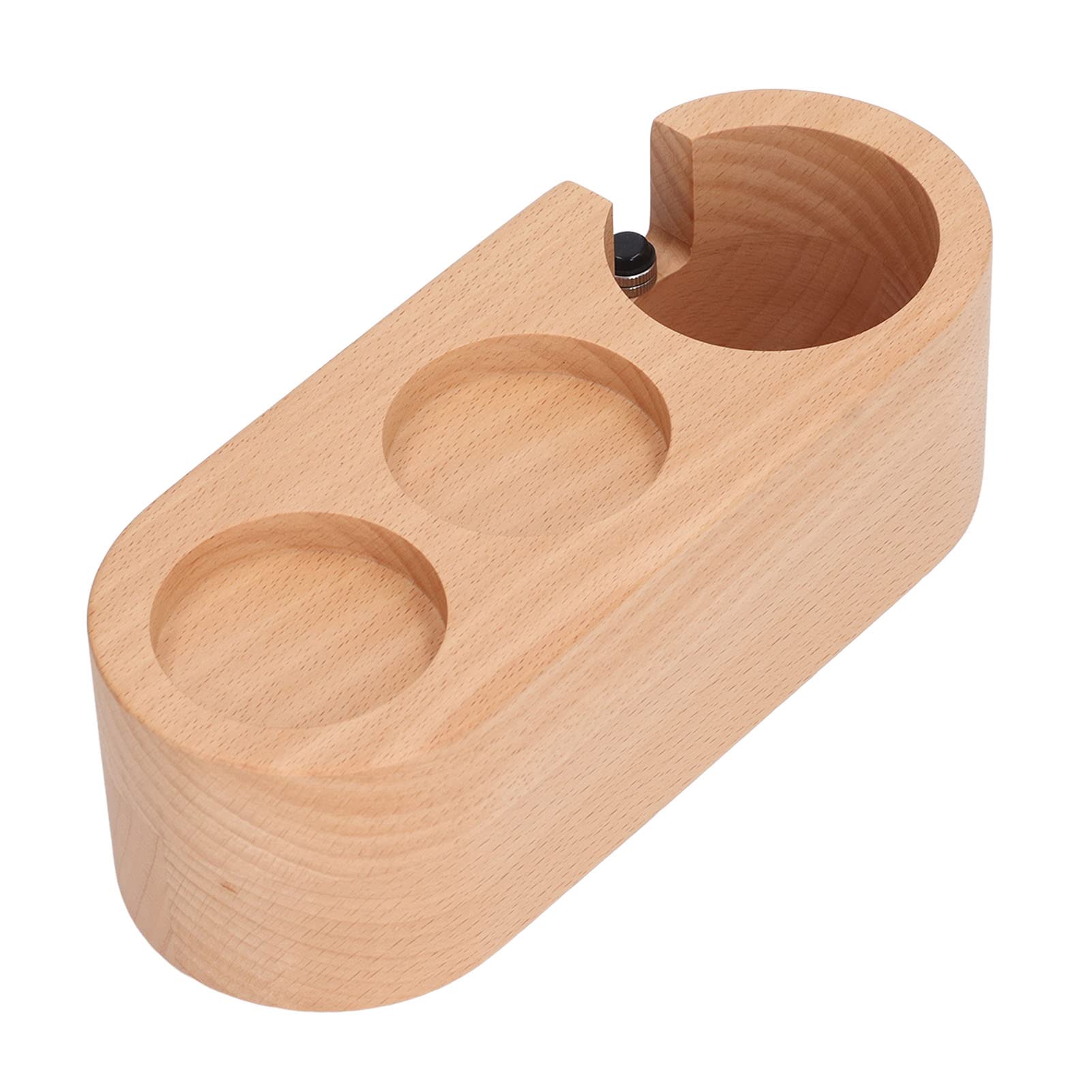 Fdit Estación de Manipulación, Diseño de Ranura para Tarjeta de Ahorro de Trabajo Beechwood Stable Prevent Slip Tamper Mat Stand para Niveladores (51 mm)