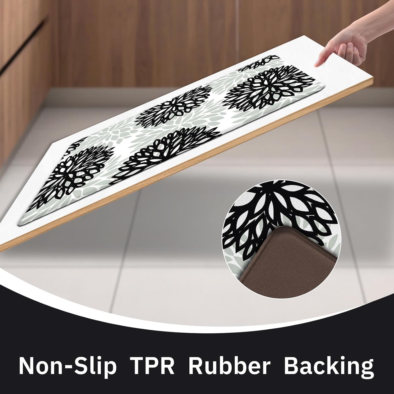 Kitchen Mats Set of 2 Cushioned Anti Fatigue Kitchen Rugs Non Slip Waterproof Kitchen Runner Memory Foam Kitchen Floor Mat Comfort Standing Mat for Sink,Office,Laundry - Image 5