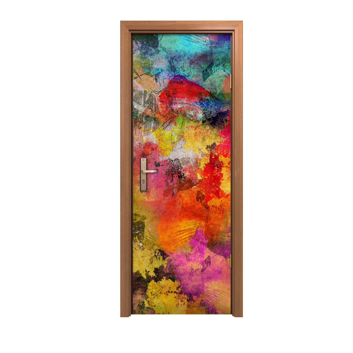 Autocollant de porte Taches colorées 70x200cm pour illuminer un salon moderne