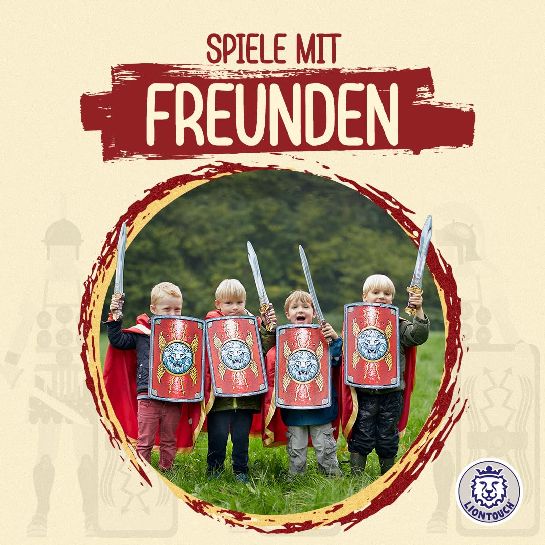 Liontouch - Römisches Legionärsschwert Gladius & Scutum Schild - Für Kinder von 3-8 Jahren | Spielzeug-Set für Jungen für Rollenspiele im antiken Rom | Sicheres Zubehör für Gladiatorenkostüme