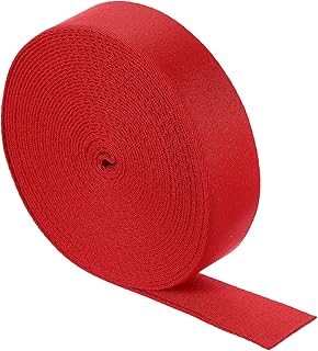 sourcing map Correa de nailon de 10 yardas, 1 3/8 pulgadas (38 mm), correas planas de nailon resistente para correa de equipaje, mochila, reparación de manualidades, color rojo, rosso, 38 mm