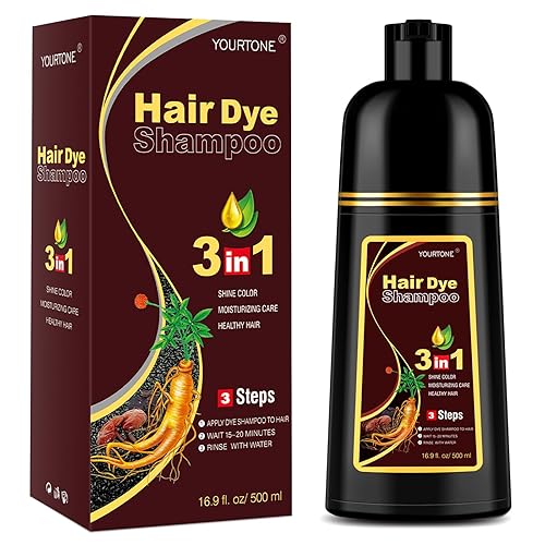 Miniatura 7 de YOURTONE MEIDU Champú de tinte para el cabello castaño 3 en 1 para cobertura de color y cuidado del cabello, champú de tinte para el cabello para