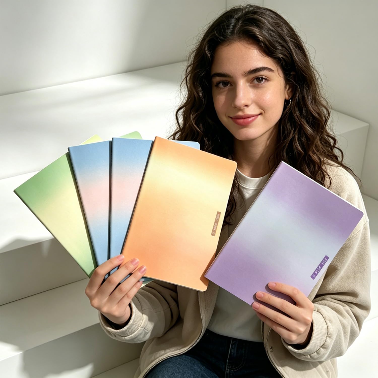 Lot de 20 carnets d'écriture lignés de 18,19 x 25,4 cm, format B5, journal intime pour étude, notes à papier ligné pour l'école, le bureau (20, 4 couleurs, 48 feuilles de chaque, 96 pages)