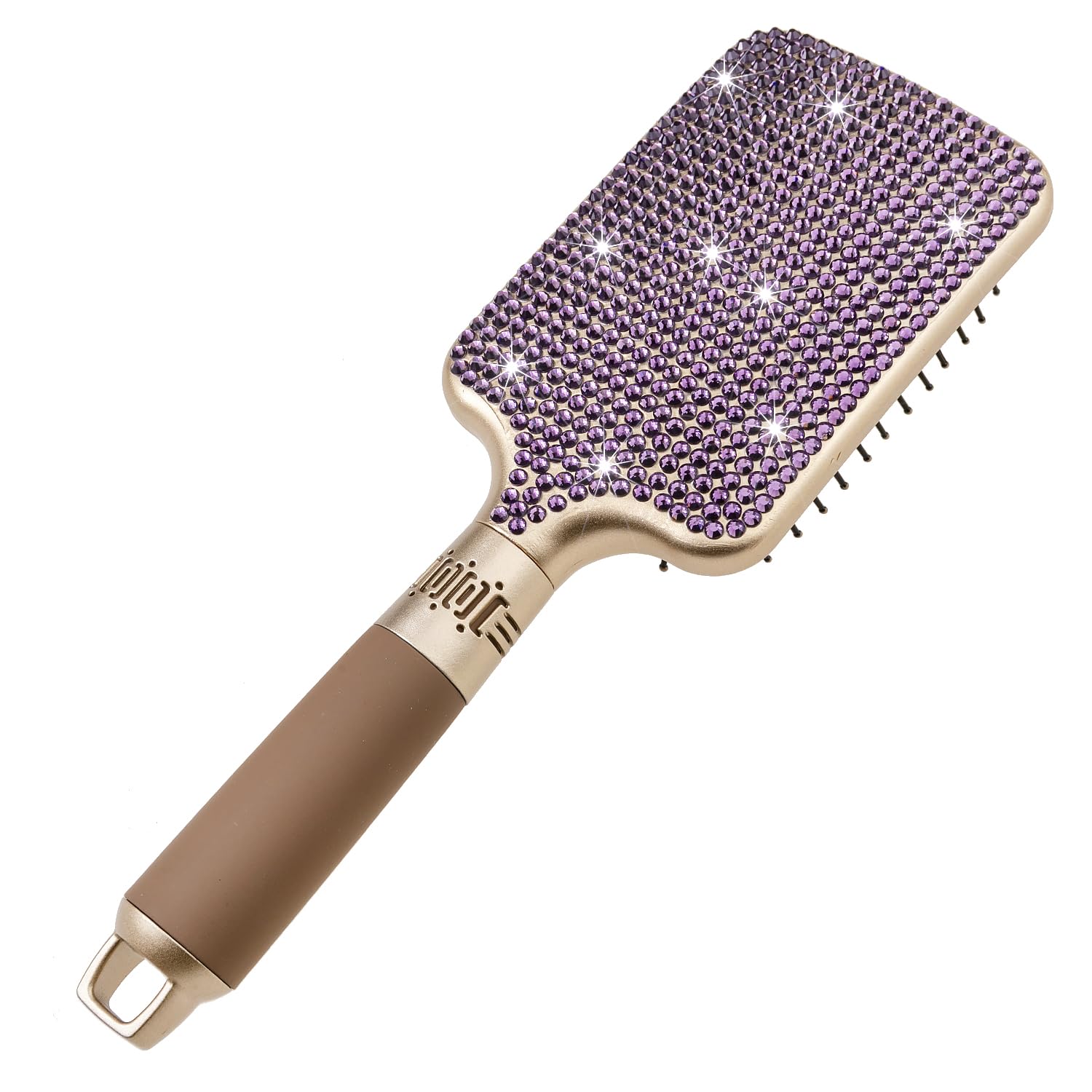 Amazon.com : Fashion Sparkle Glass Purple Crystal Paddle Brush
