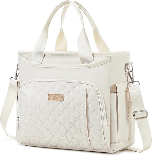 AIJIEKE Lonchera térmica para mujer, lonchera para el trabajo, bolsa enfriadora grande a prueba de fugas con correa extraíble, lonchera reutilizable