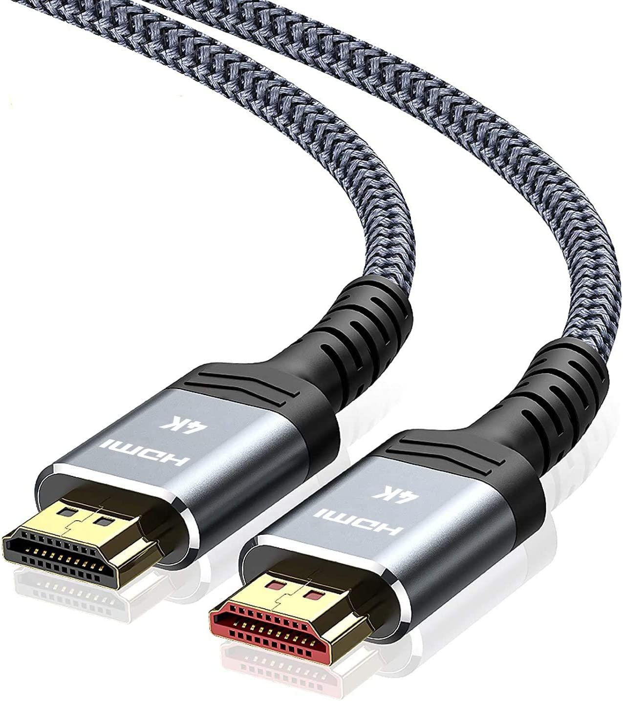Highwings 4K60HZ Long HDMI Cable, 33FT 2.0 High Speed HDMI Braided Cord-Supports (4K 60Hz HDR,Video 4K 2160p 1080p 3D HDCP 2.2 ARC-Compatible with Ethernet Monitor PS5/4/3 4K Fire Netflix