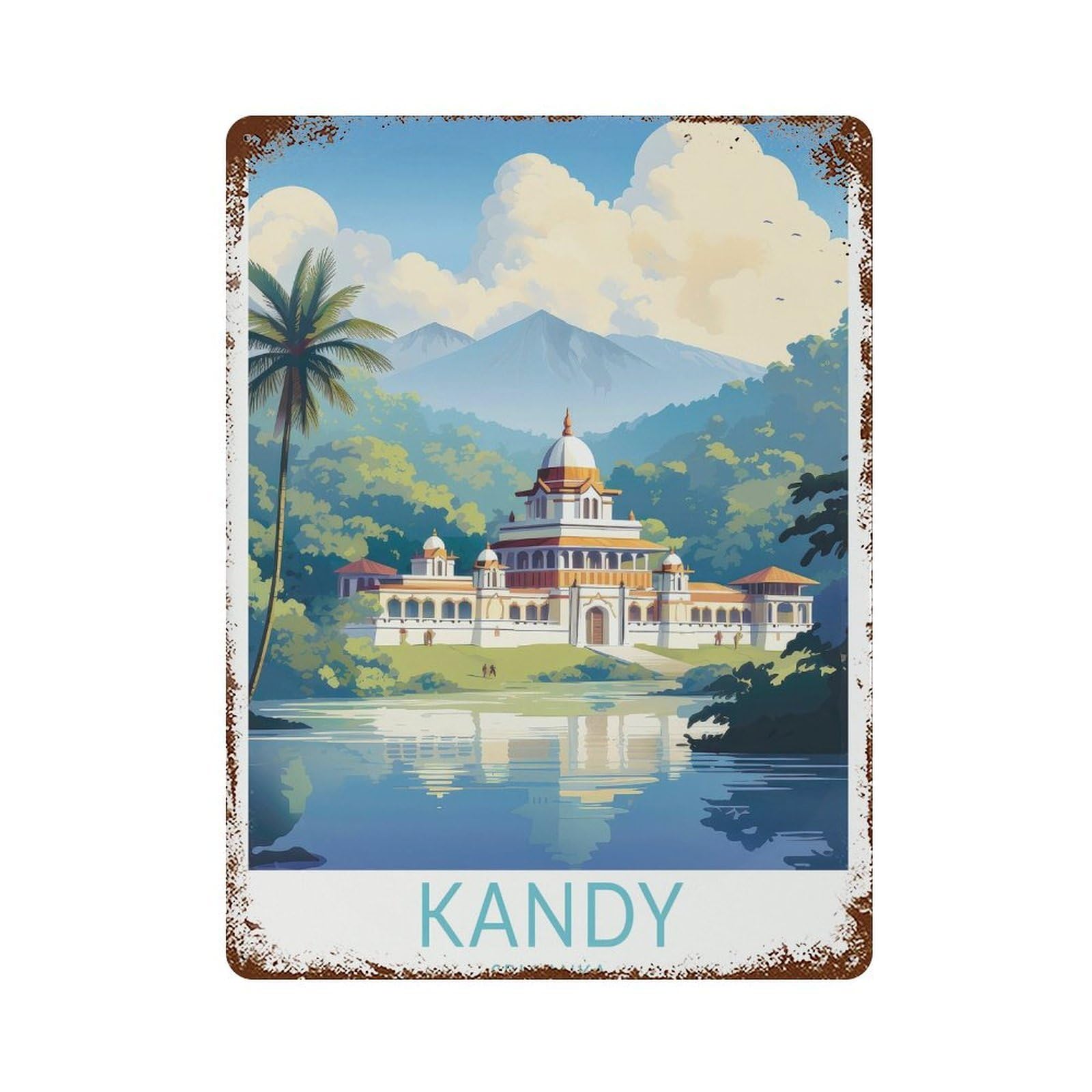 xiaoxiaoshen Kandy Sri Lanka Travel Colombo Siri Decor, Birthday G (2) Wall Decor Art Metal Tin Poster Modern Home Decor Art Home Bar Shop Decorations Vintage Sign 40x30cm