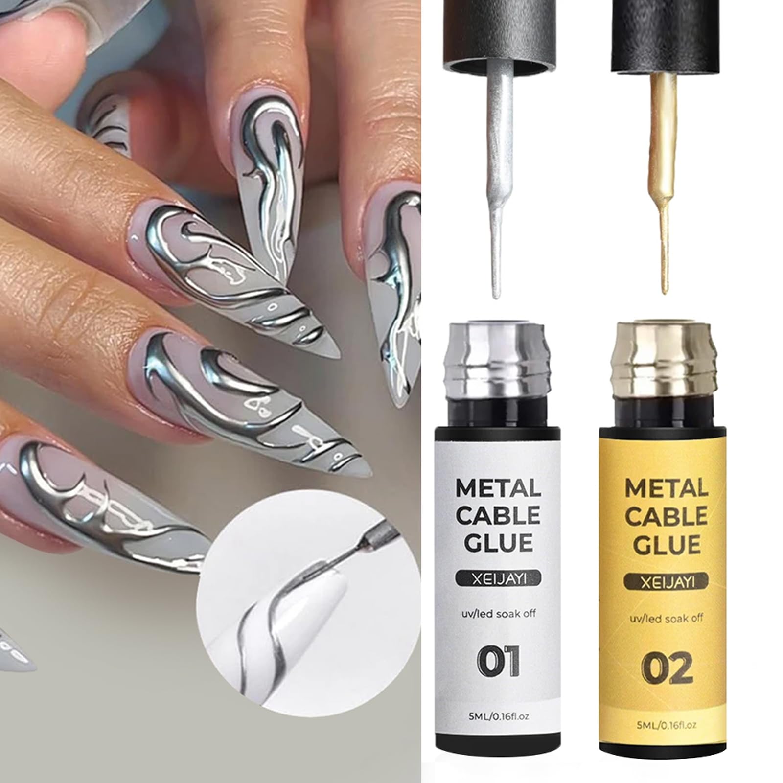 Liner Gel Nail Art Spider UV Gel 4 szt. zestaw do manicure francuski lakier do paznokci UV
