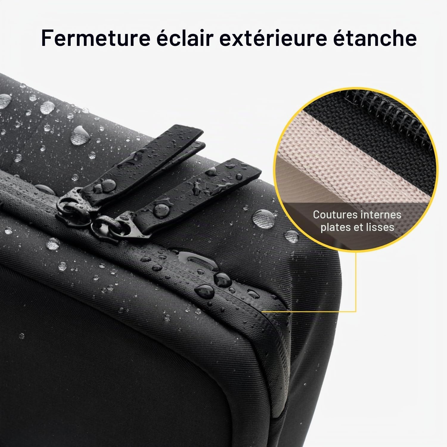 LEVEL8 Trousse de Toilette L Imperméable Légère 6 Poches Crochet Noir