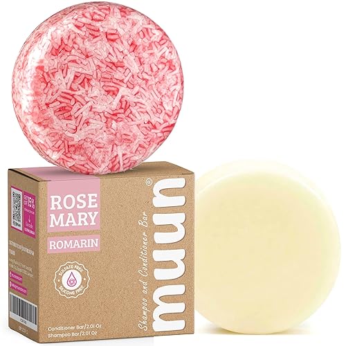 Miniatura 8 de Muun Rosemary - Juego de 2 barras de champú y acondicionador para crecimiento del cabello, engrosamiento, fortalecimiento, anti pérdida de cabello,