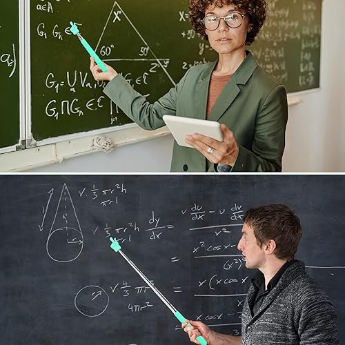 Miniatura 5 de Puntero telescópico para profesores, 2 unidades, para aula, puntero de mano extensible, puntero de dedo, mini puntero retráctil para profesores de