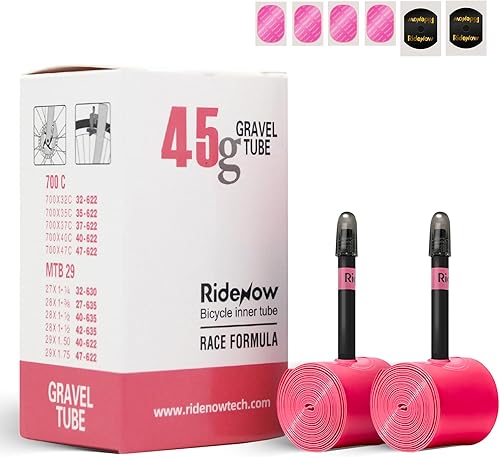 Miniatura 8 de RideNow TPU Road Bike Inner Tube, 2 Pack Gravel Bike Tube 700 x 32C-47C with 45mm/65mm/85mm Presta Valves, Ultra-Light Puncture Resistant Bicycle