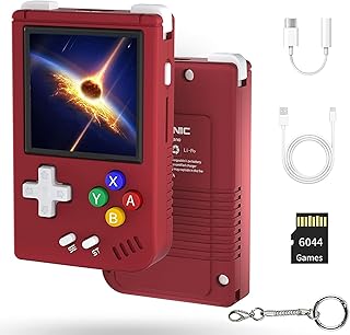 RG Nano, Handheld Game Console with 6044 Games, 1.54 Inch IPS Screen, RG Nano Mini Emulator Support Linux System, Aluminum Alloy CNC, Clock and Hi-fi Speaker, 10 Emulator