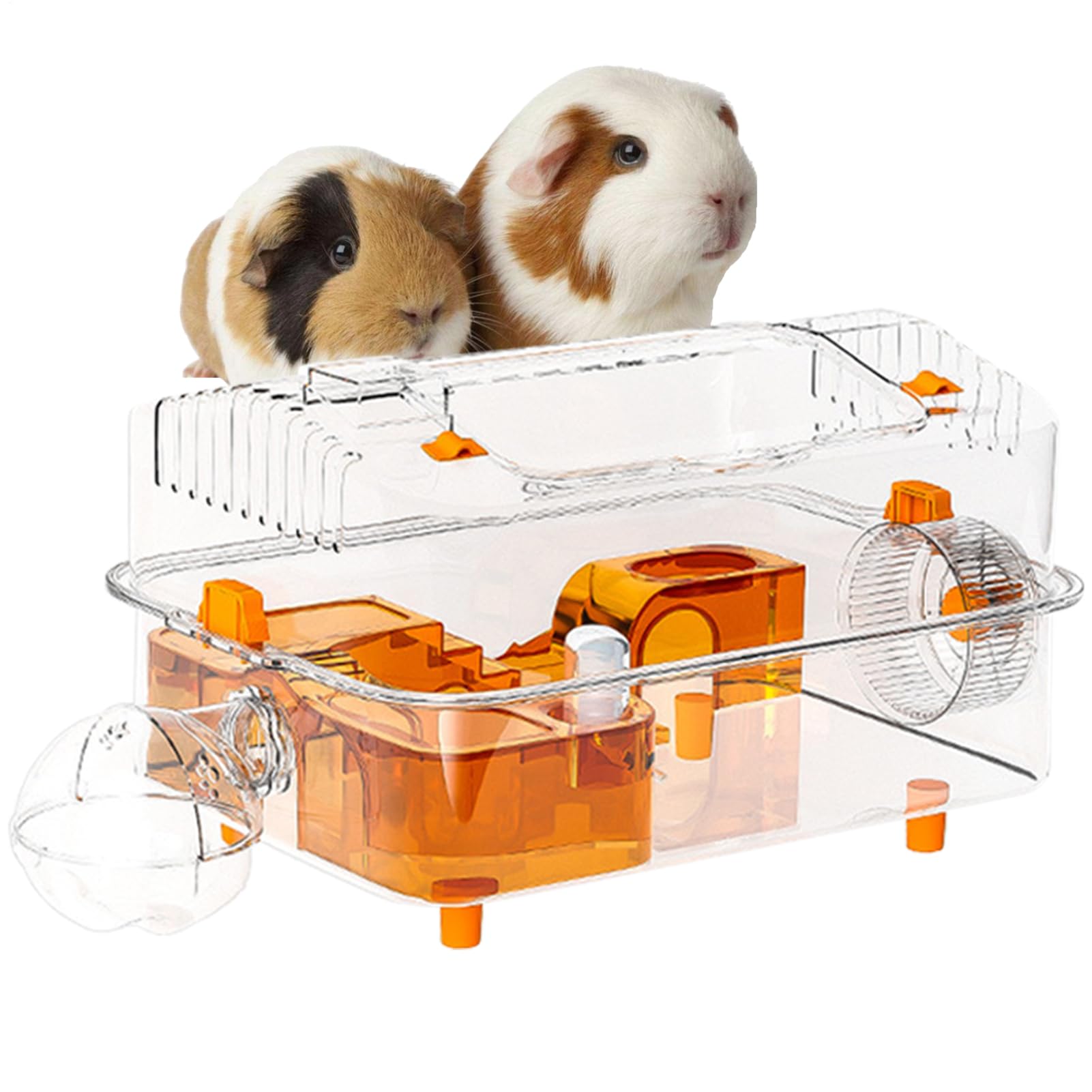 Habitat per Criceti con Ruota di Corsa Inclusa | Box per Lettiera e Habitat per Topi per Piccoli Animali Domestici come Criceti Nani, Topi Siriani e Coniglietti, per Casa, ,