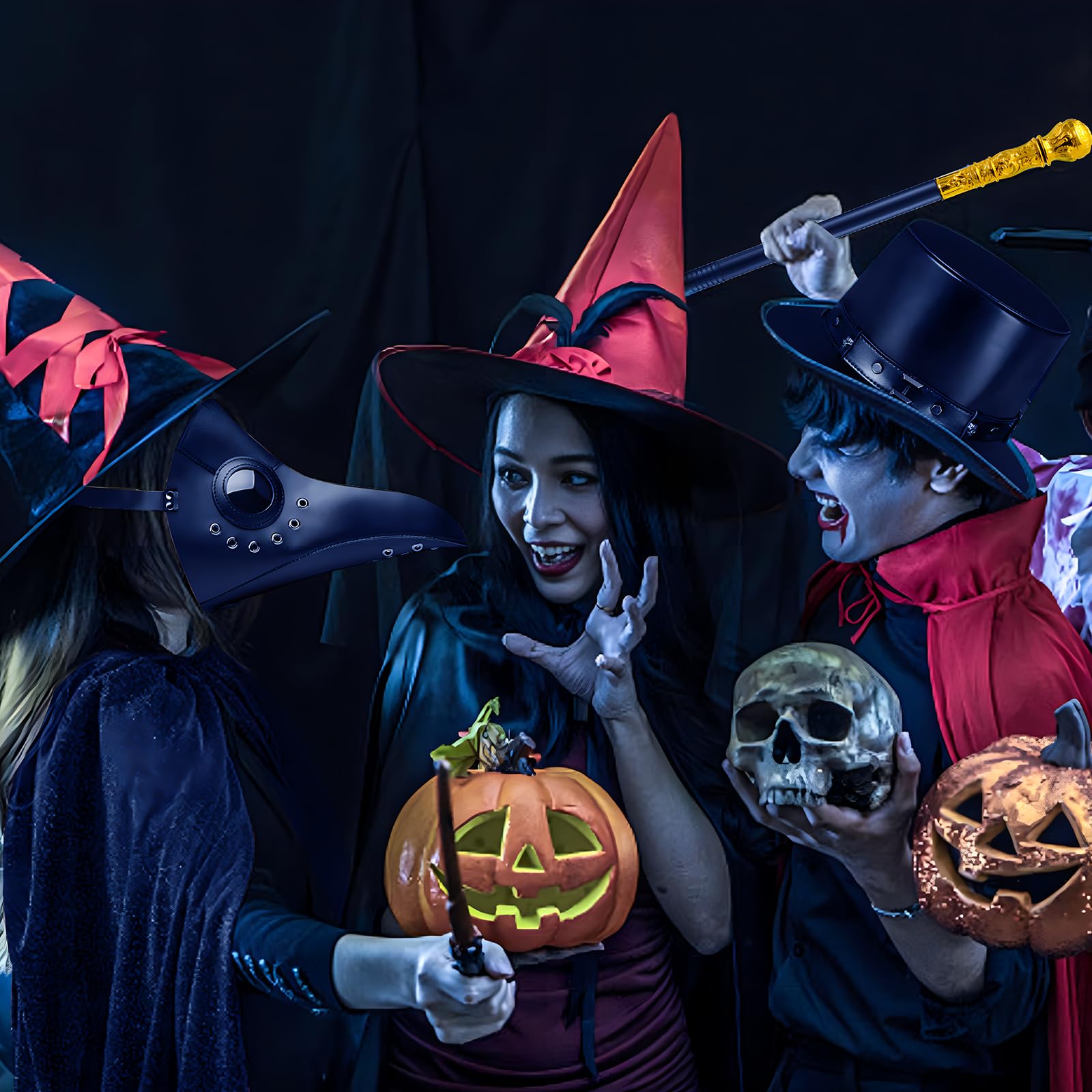 Męski kostium lekarza plagi, Halloween, średniowieczny, steampunk, Cosplay, maska na Halloween, kostium z zestawem akcesoriów na Halloween, karnawał, imprezę, czarny