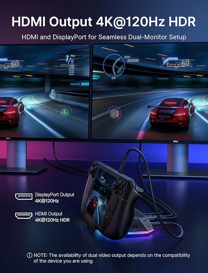 Docking Station JSAUX RGB 12 en 1 para Steam Deck, ROG Ally, Legion Go miniatura 5