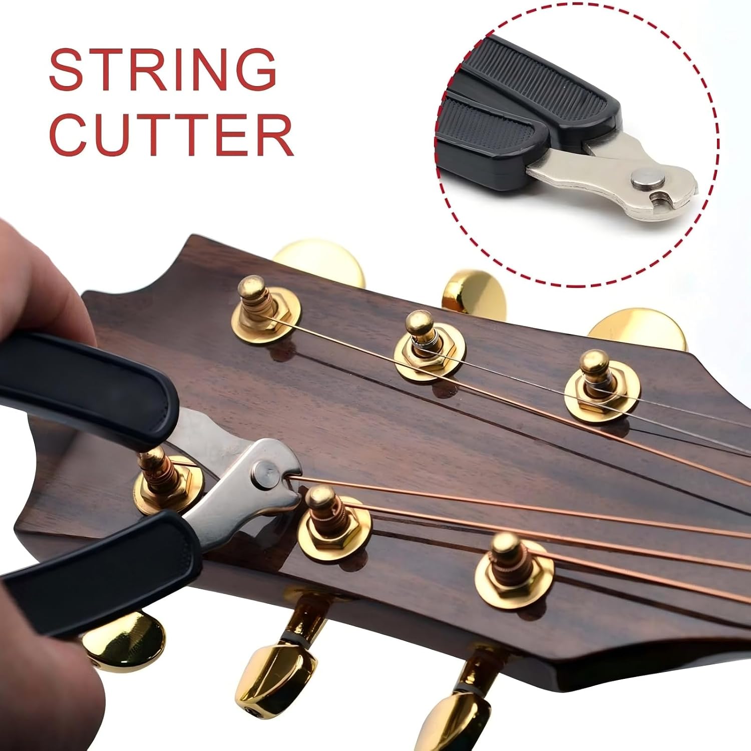 3 in 1 Guitar String Winder Bridge Pin Puller String Cutter Guitar Repair Tool for Acoustic Electric Guitar Bass Ukulele Mandolin Banjo