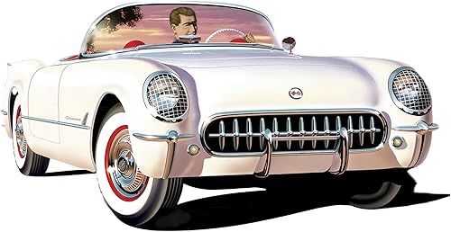 AMT 1953 Chevy Corvette (USPS Stamp Series) Kit de modelo a escala 1:25, color de fábrica