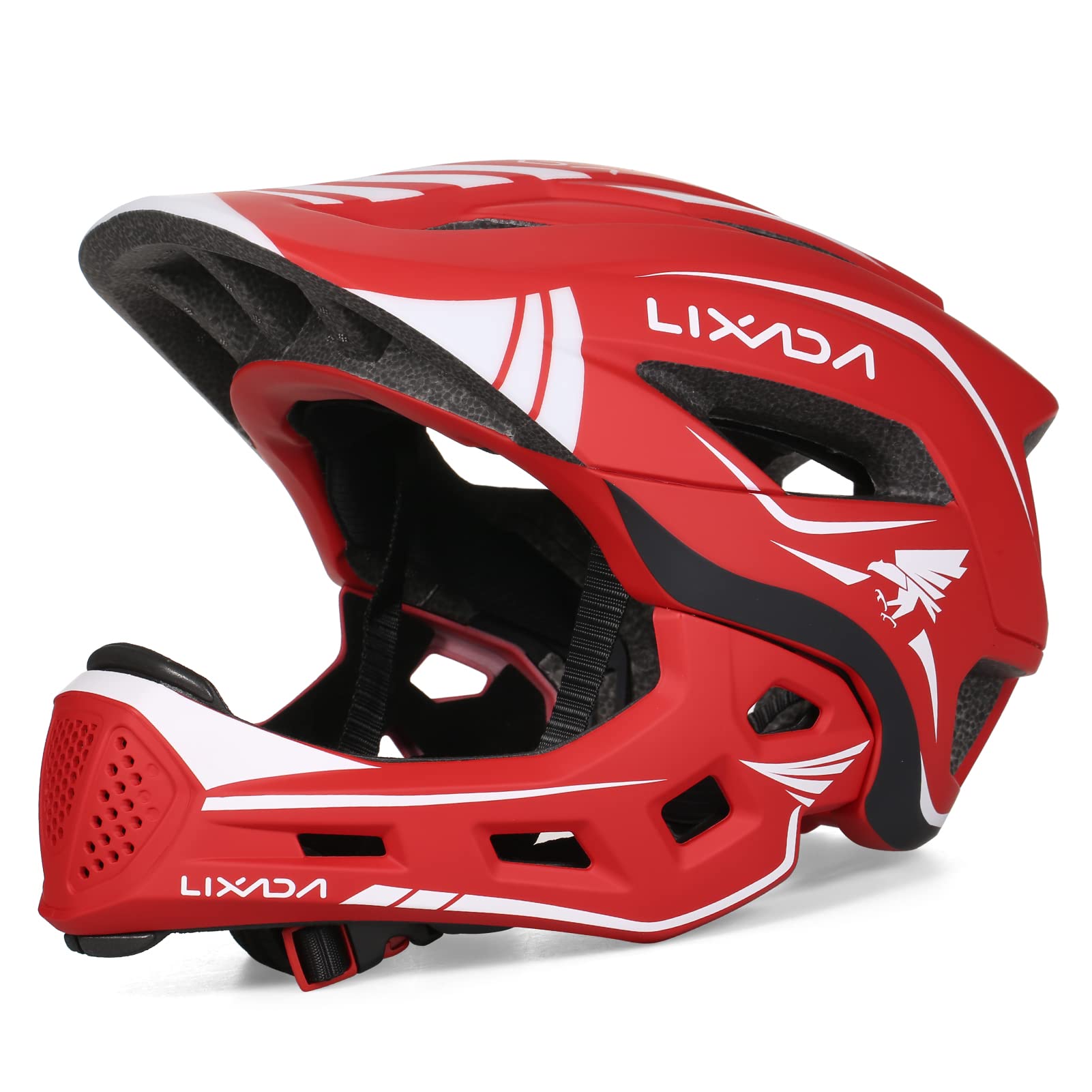 Kavolet Casco da bicicletta per bambini, con protezione per il mento rimovibile, per ciclismo, skateboard, pattinaggio a rotelle, scooter (unisex 52-58 cm)