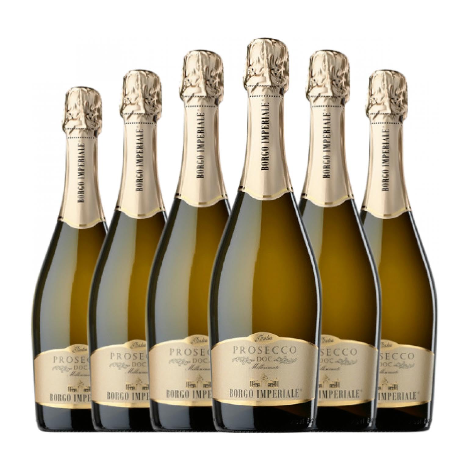Borgo Imperiale Glera Prosecco 75 cl Espumoso blanco (Caja de 6 Botellas de 75 cl)