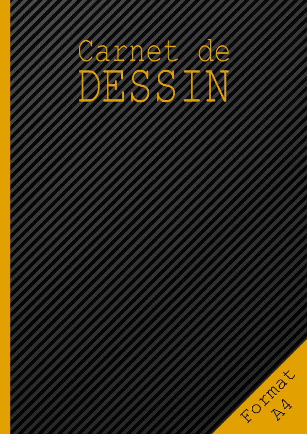 Carnet de dessin: Cahier de dessin format A4 100 pages de feuilles blanches | Grand cahier vierge pour dessiner avec une belle couverture noire| Grand carnet de dessin A4