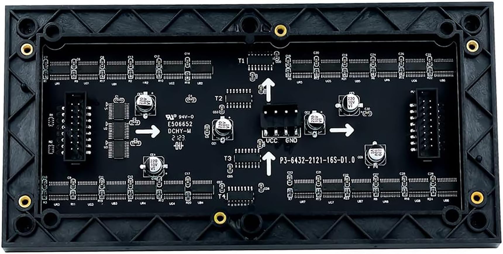 Panel de matriz LED RGB de 64 × 32 píxeles para Raspberry Pi 3 mm Pitch Onboard 2048 RGB LED para Arduino RGB LED Panel