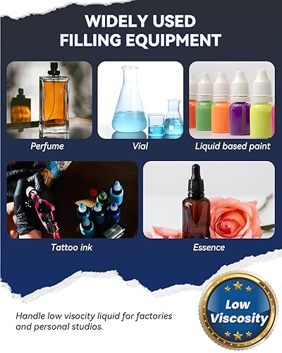 Miniatura 6 de Hanchen Máquina de llenado de líquidos, bomba peristáltica de 5 onzas, llenado automático de botellas de control digital, llenado de aceite